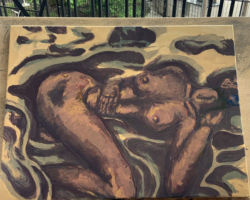 Here's a painting I've been working on. Creating and crafting has really been helping me through this hard time. Creativity in Process